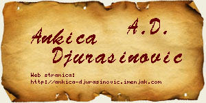 Ankica Đurašinović vizit kartica